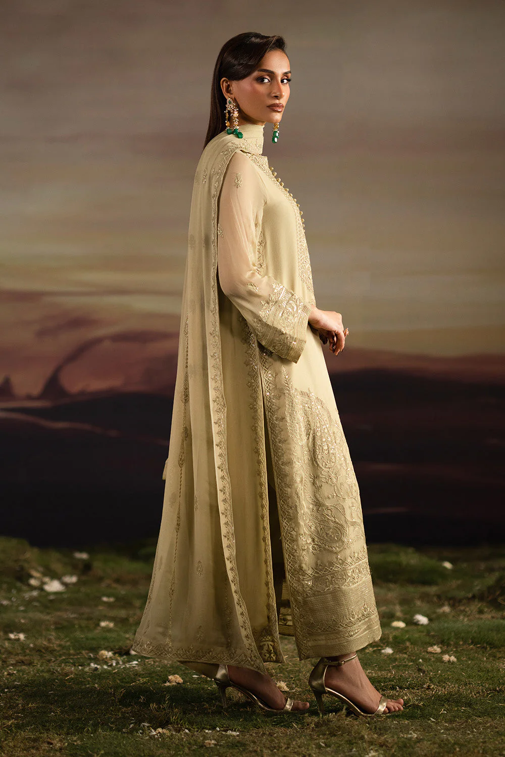 3-Piece-Embroiderd-Chiffon ISHA - FWU5701 - Image 4