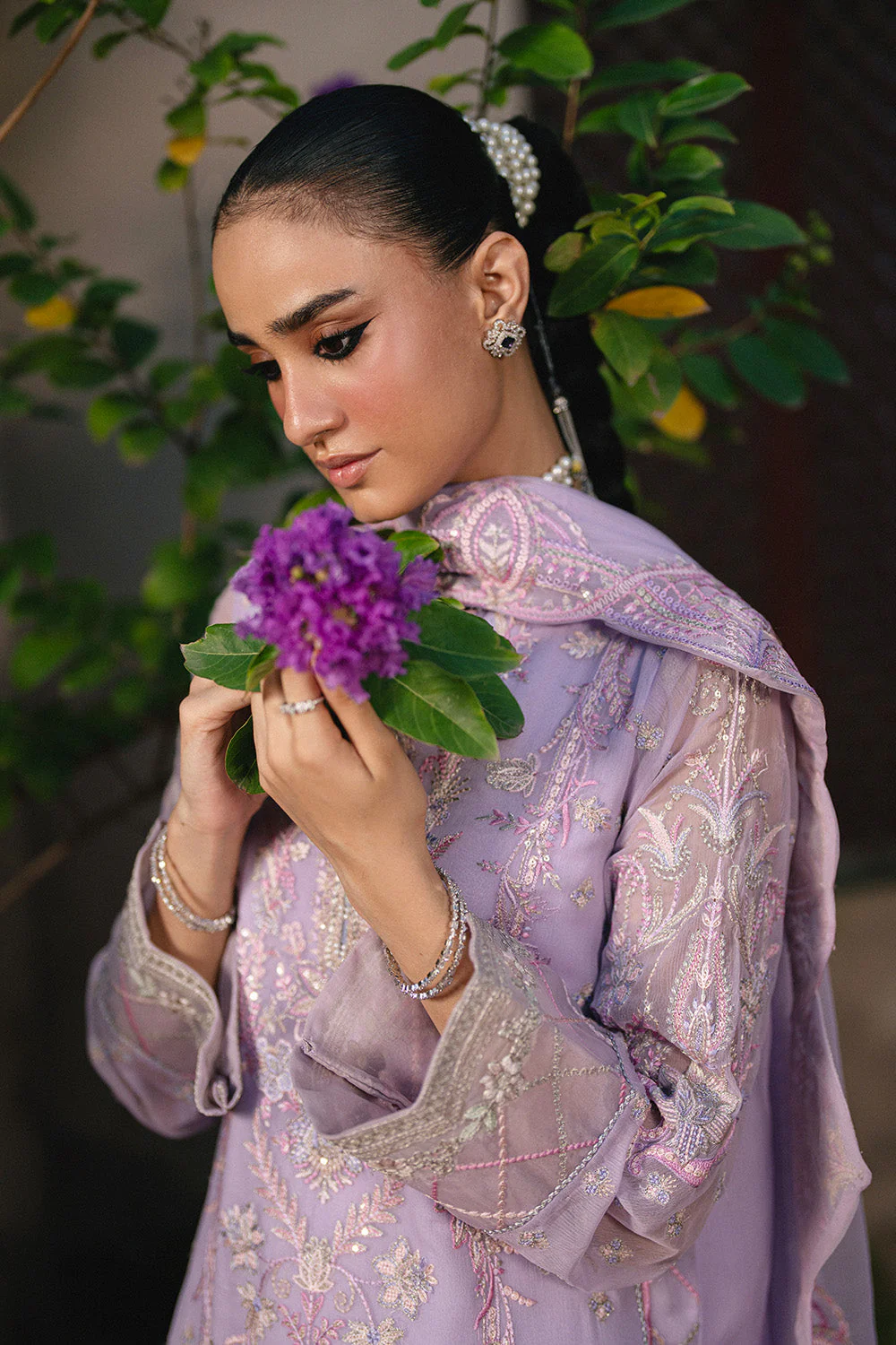 3 Piece Embroiderd Chiffon GAURI - FSU5647 - Image 5